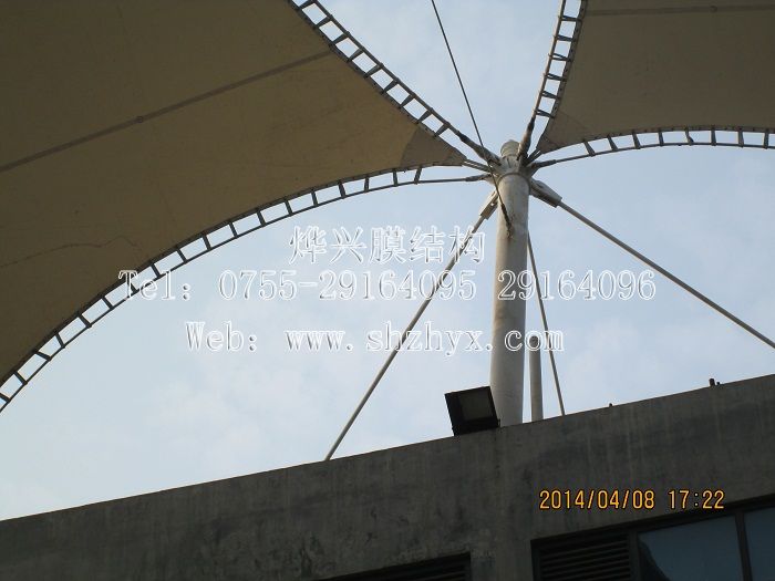 燁興陽江名揚廣場—高空景觀膜結(jié)構遮陽棚拆除案例解析
